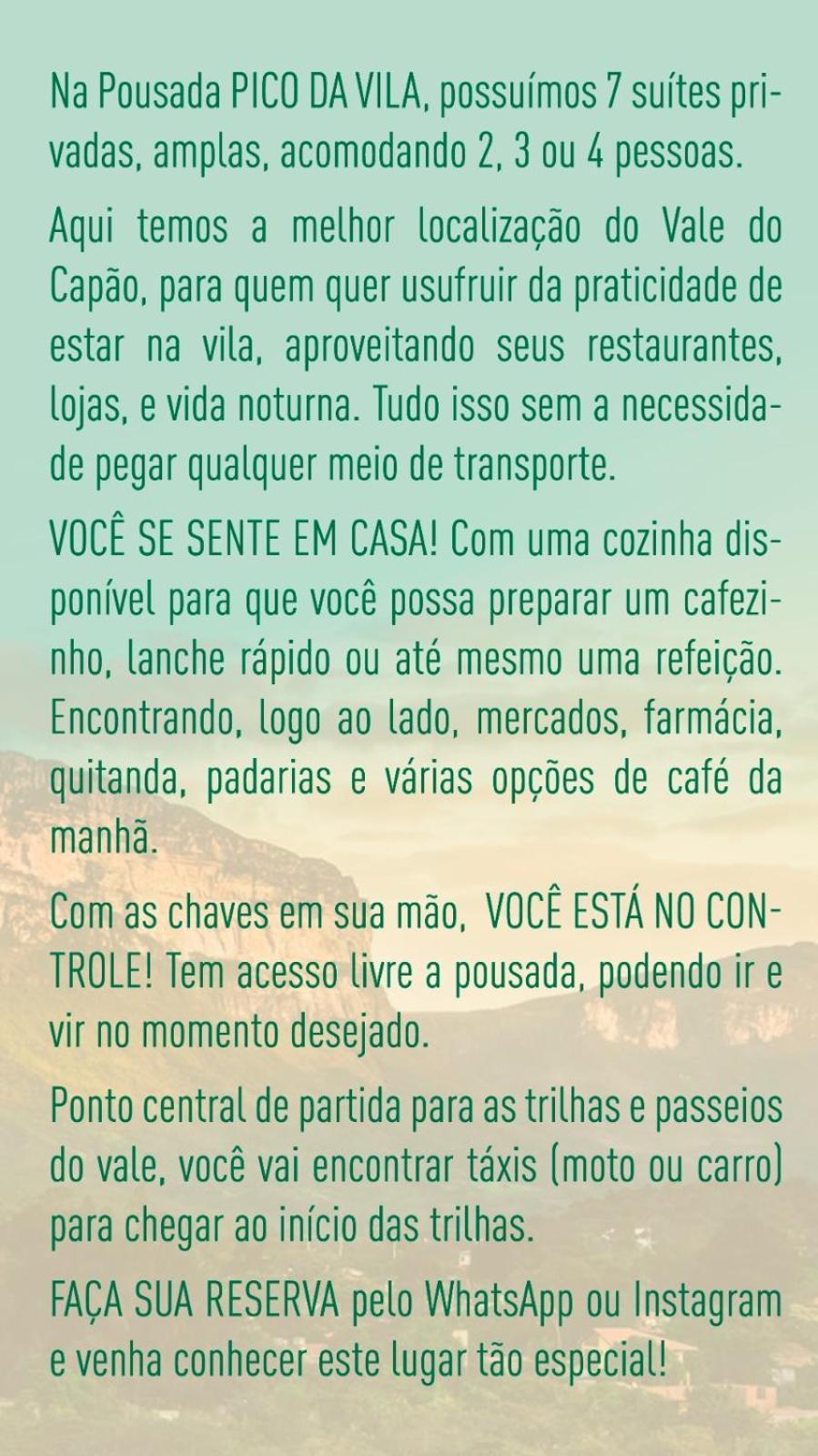 Pousada Pico Da Vila Vale do Capao Ngoại thất bức ảnh